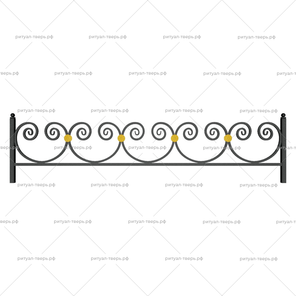 Ограда металлическая № 25