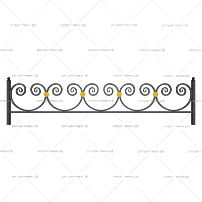 Ограда металлическая № 25