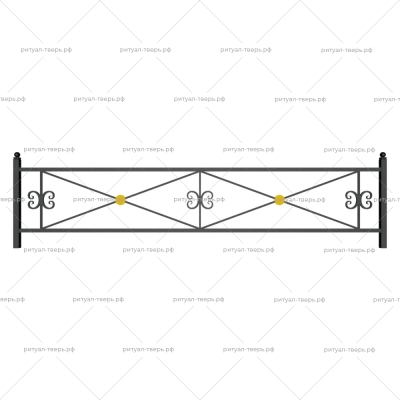 Ограда металлическая № 10