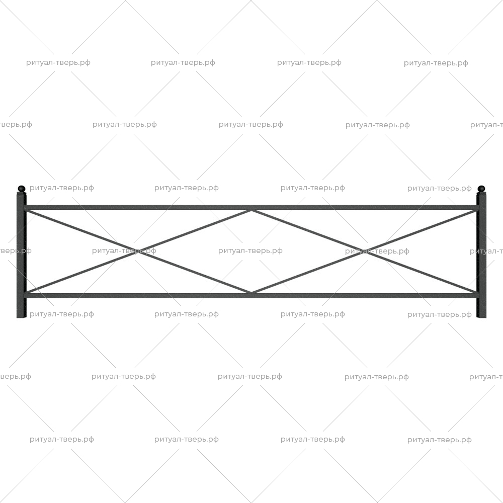 Ограда металлическая № 6