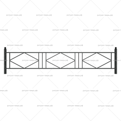 Ограда металлическая № 7