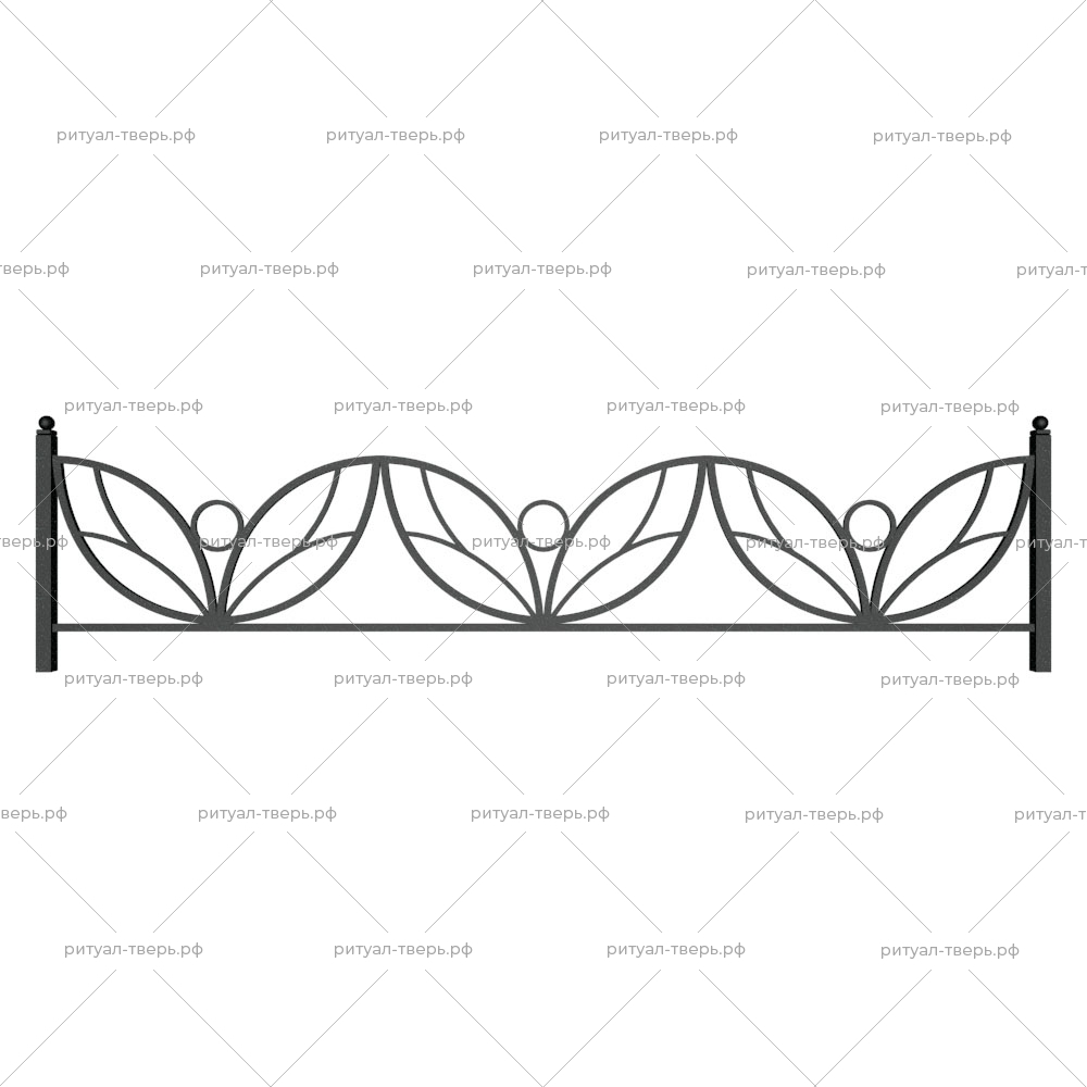 Ограда металлическая № 19