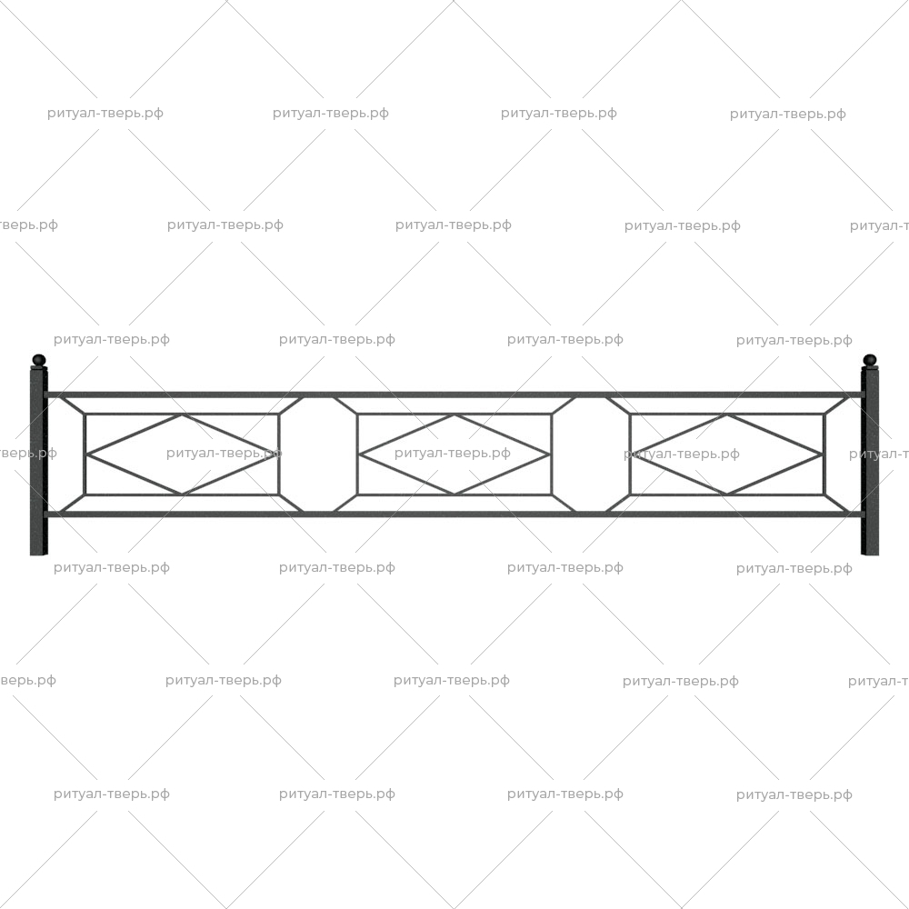 Ограда металлическая № 35