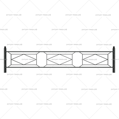Ограда металлическая № 35