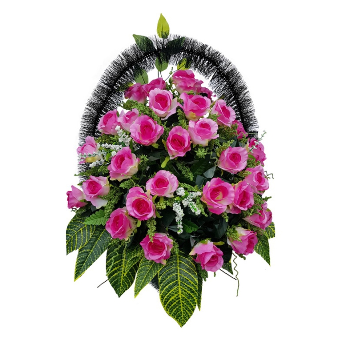 Корзина с искусственными цветами № 9