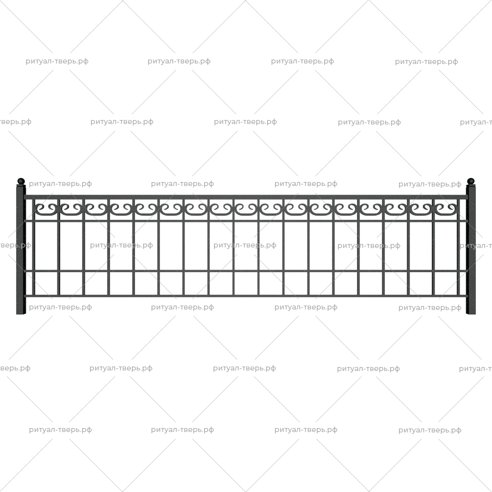 Ограда металлическая № 17