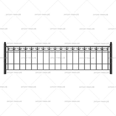 Ограда металлическая № 17