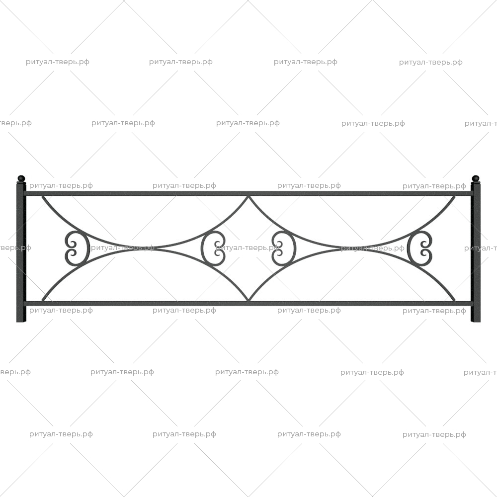 Ограда металлическая № 15