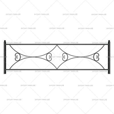 Ограда металлическая № 15