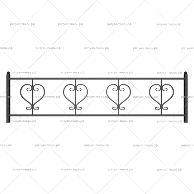Ограда металлическая № 22