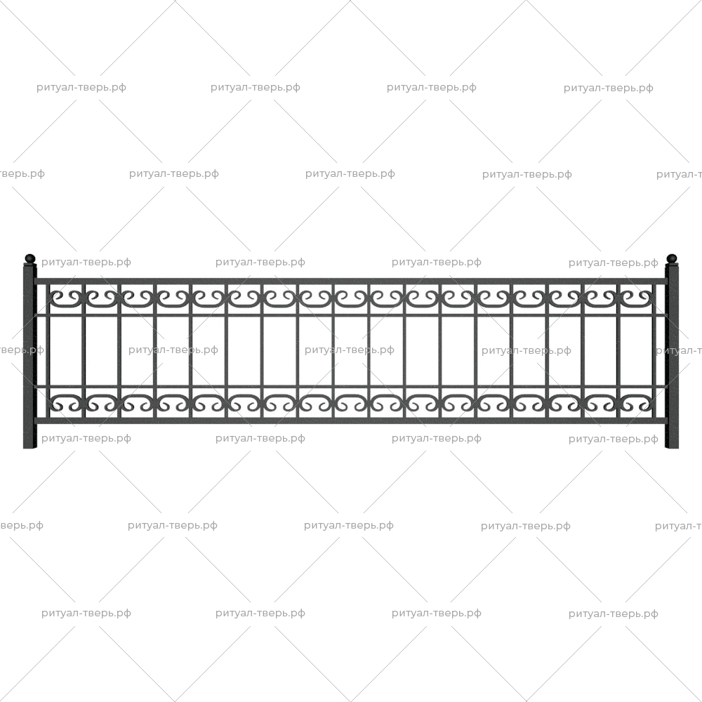 Ограда металлическая № 18