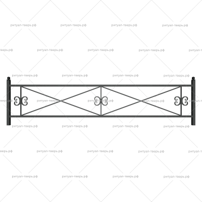 Ограда металлическая № 11