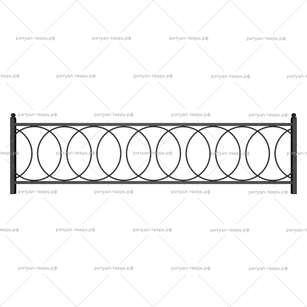 Ограда металлическая № 36
