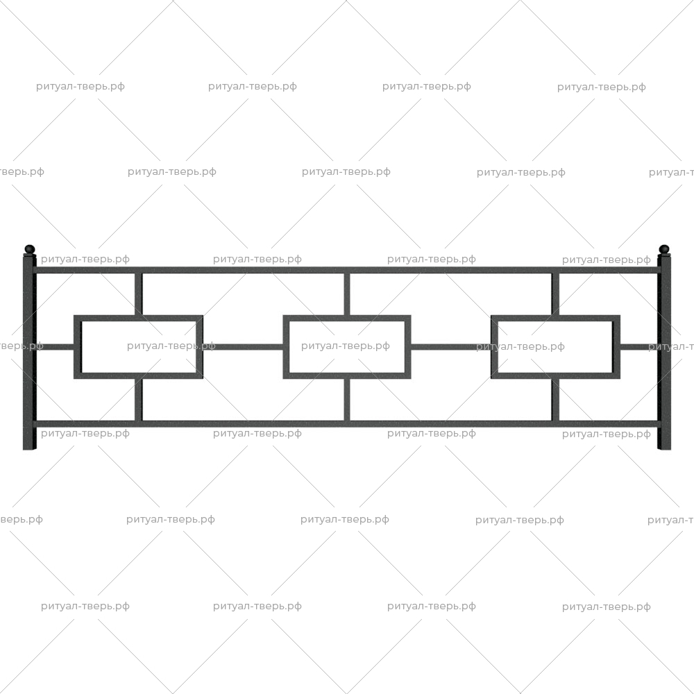 Ограда металлическая № 1