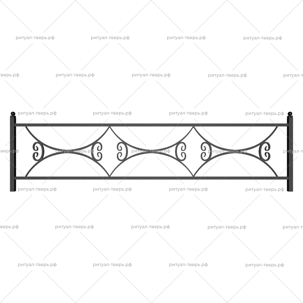 Ограда металлическая № 16