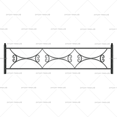 Ограда металлическая № 16
