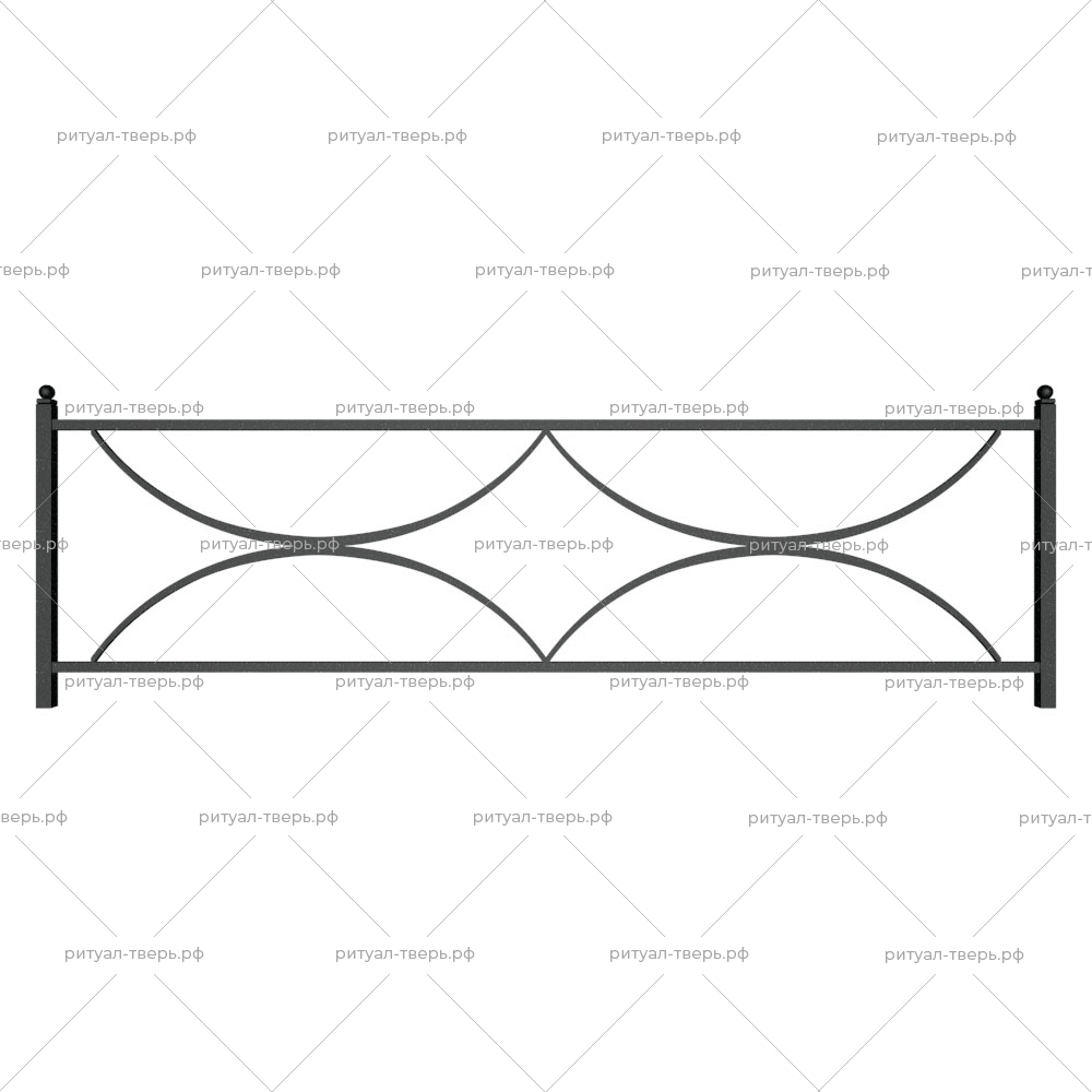Ограда металлическая № 13
