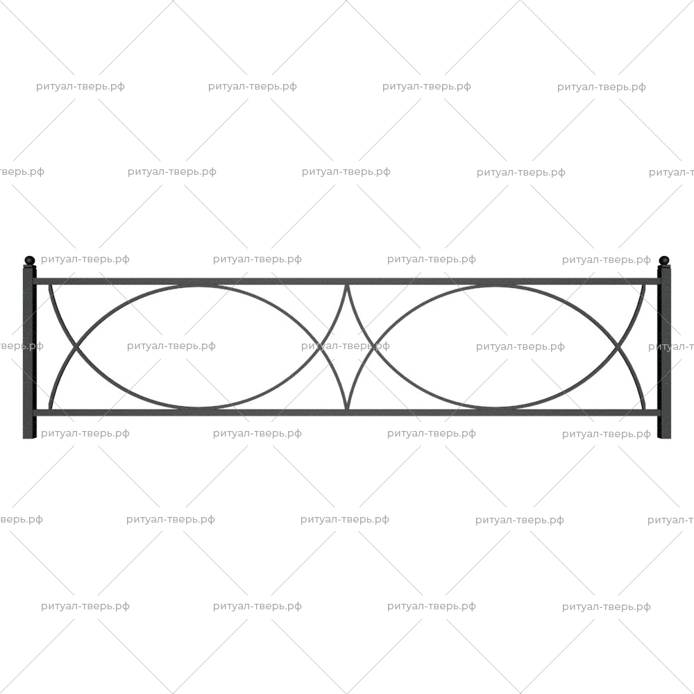 Ограда металлическая № 21