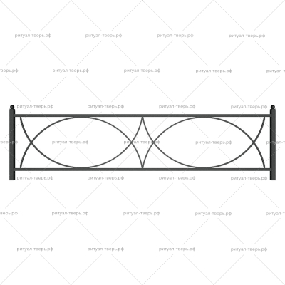 Ограда металлическая № 21