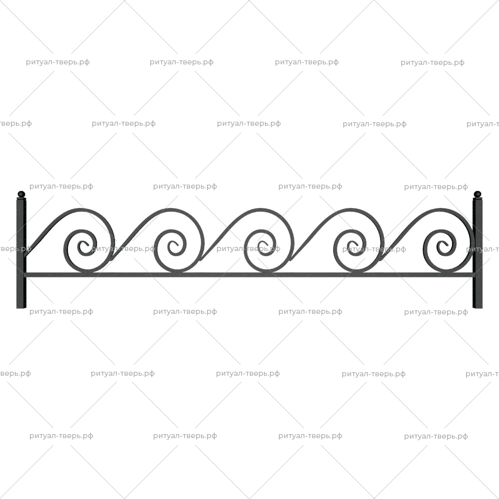 Ограда металлическая № 29