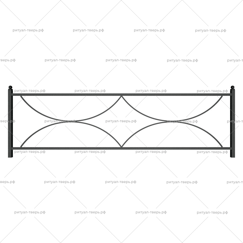 Ограда металлическая № 12