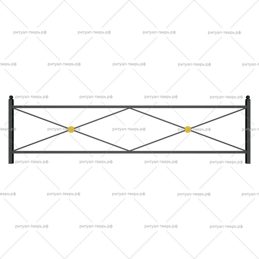 Ограда металлическая № 5