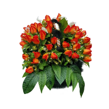 Корзина с искусственными цветами № 13