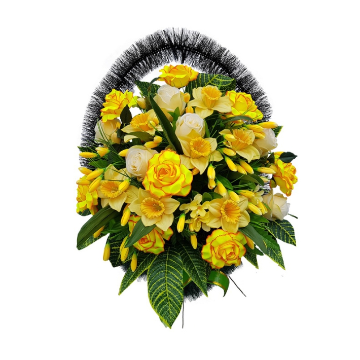 Корзина с искусственными цветами № 10