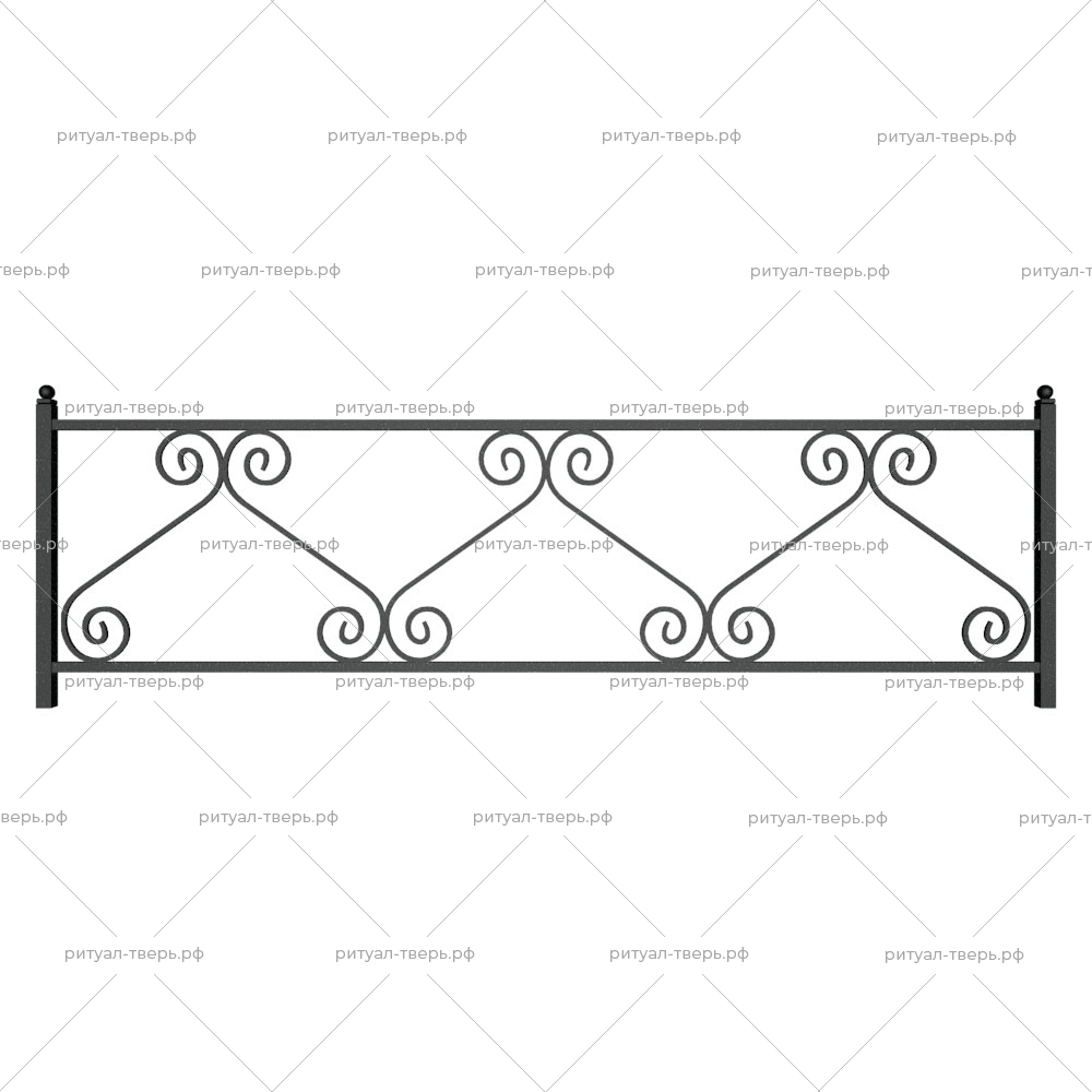 Ограда металлическая № 24