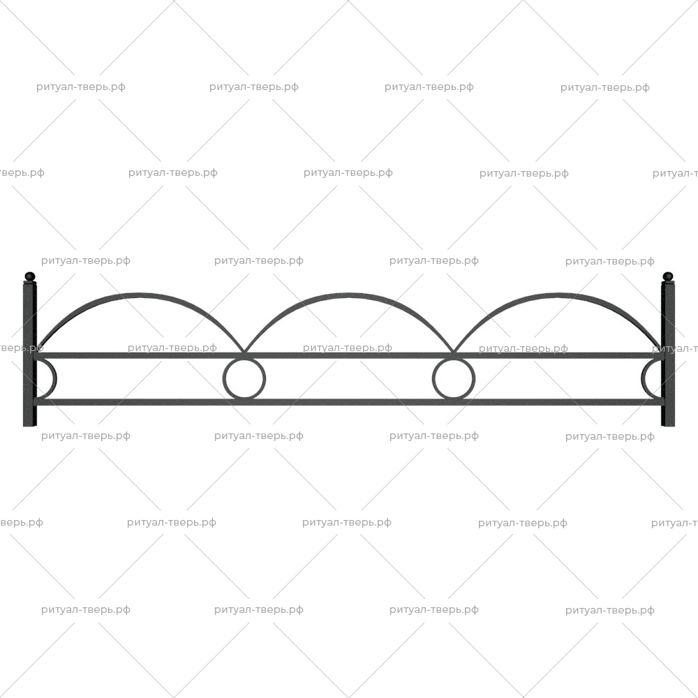 Ограда металлическая № 14