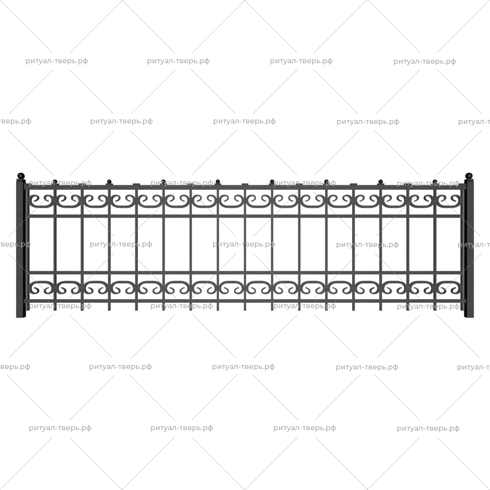 Ограда металлическая № 34