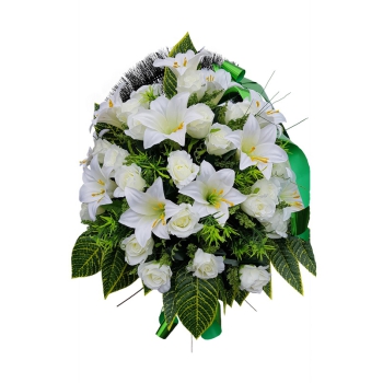 Корзина с искусственными цветами № 5