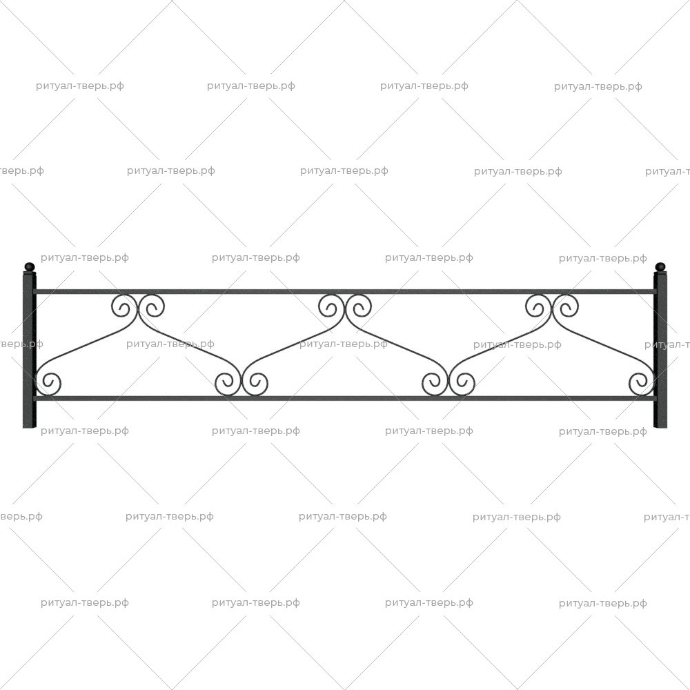 Ограда металлическая № 23