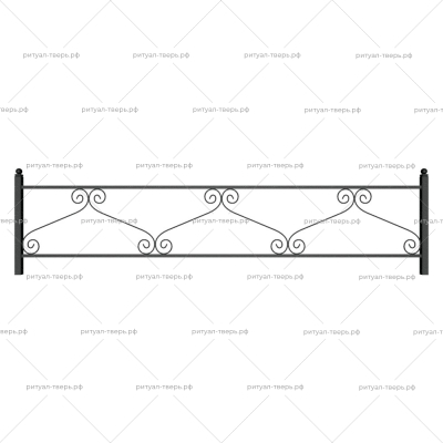 Ограда металлическая № 23