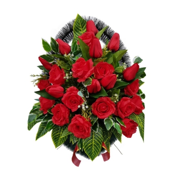 Корзина с искусственными цветами № 6