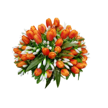 Корзина с искусственными цветами № 20