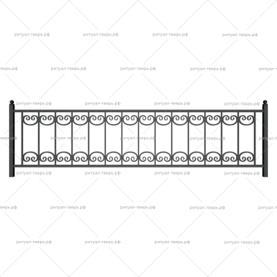 Ограда металлическая № 33