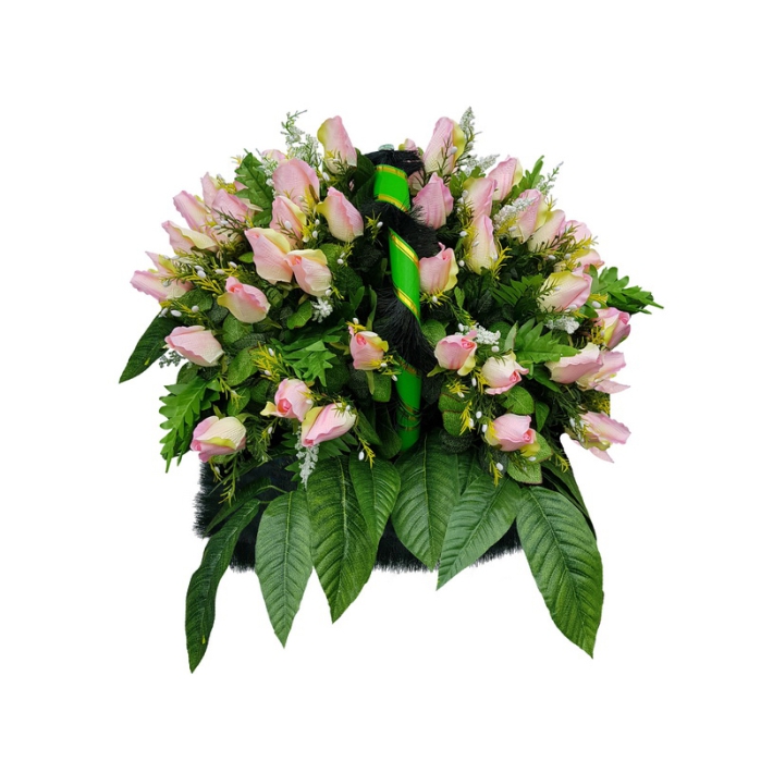 Корзина с искусственными цветами № 12