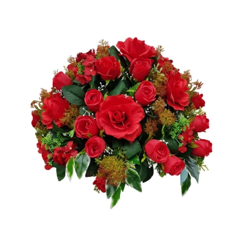 Корзина с искусственными цветами № 15