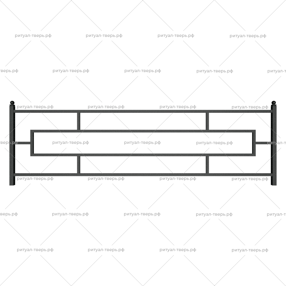 Ограда металлическая № 4