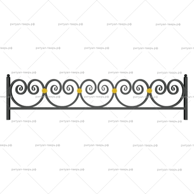 Ограда металлическая № 27